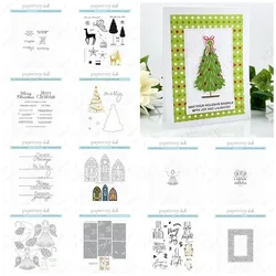 Merry Christmas Sentiments Metal Cutting Dies Stamps Stencil Hot Foil Scrapbook Embossed Paper Card Album Craft Template Cut Die