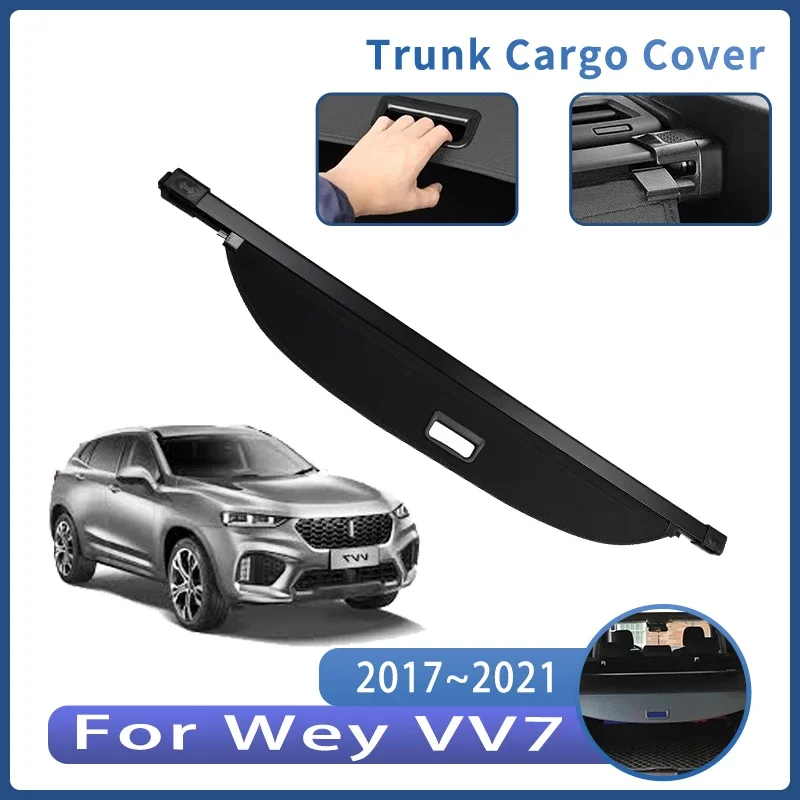 

Car Trunk Bracket For Wey VV7 2017~2021 2018 2020 Rear Trunk Cargo Cover Retractable Curtain Partition Privacy Auto Accessories