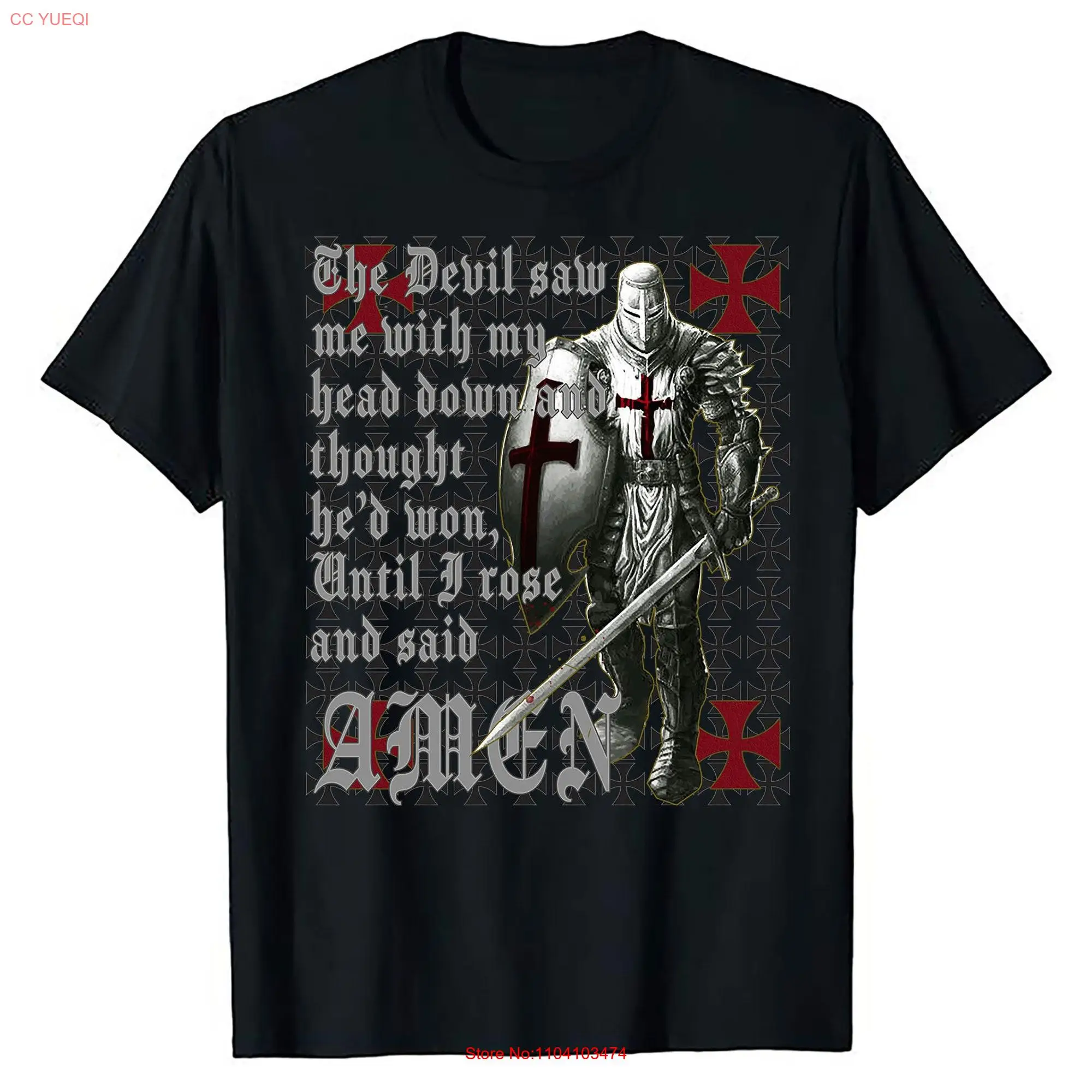 Knights Templar Faith In Jesus Christ Christian Belief God T Shirt long or short sleeves