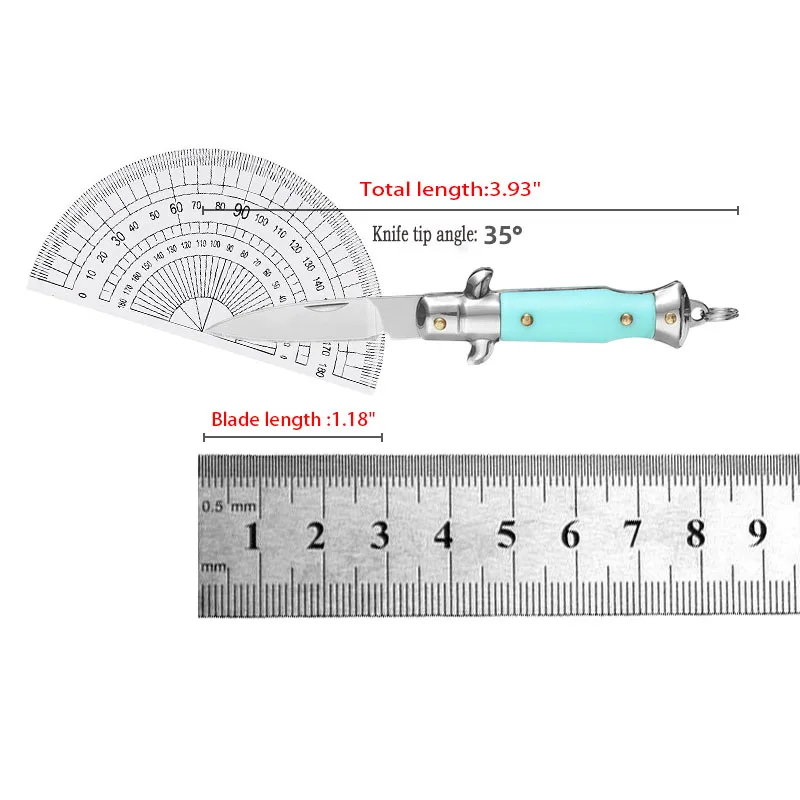 Pocket Mini Knife keychain ABS Handle Utility EDC Portable Paring Multi-tool Survival Camping Folding Knives 4 Colors