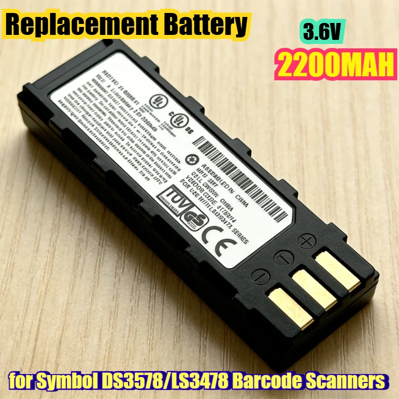 

Аккумулятор 2200 мАч для сканеров штрих-кодов Symbol DS3578/LS3478: высокоемкий литий-ионный блок питания с увеличенным временем работы