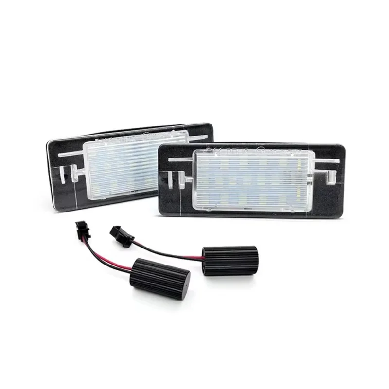For Opel Vectra C Estate 2002 2003 2004 2005 2006 2007 2008 2pcs CANbus White LED License Plate Lights Car-Styling Number Lamps