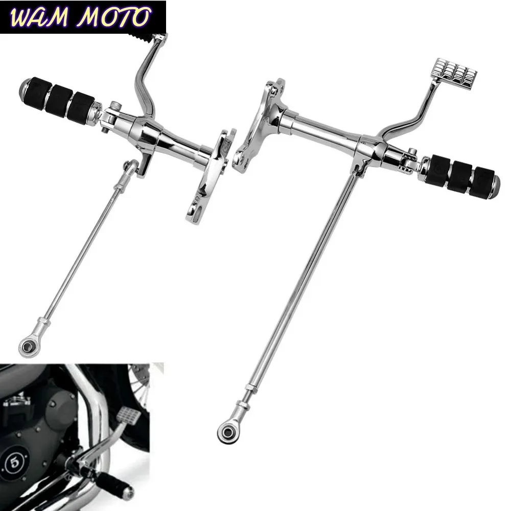 Motorcycle Forward Controls Complete Kit Pegs Levers Linkages For Harley Sportster XL883 XL1200 1991-2003
