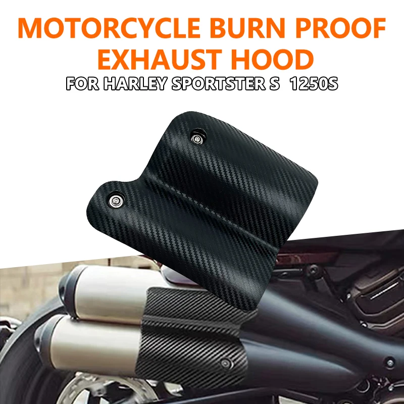 Motorcycle Decorative for Harley Sportster S 1250S Retrofit Burn Proof Exhaust Hood Fire-resistant Heat Shields Anti-hot Cover