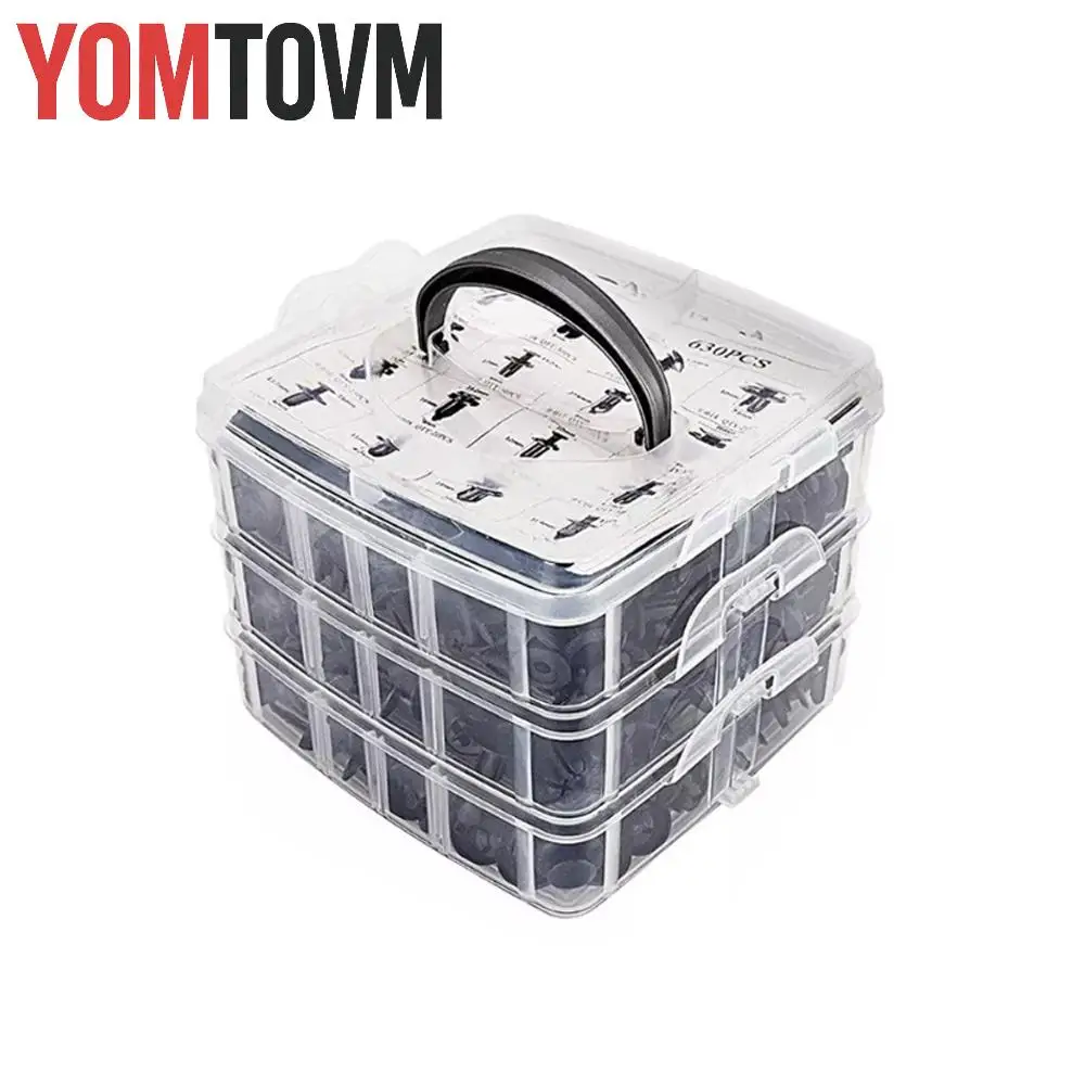 635pcs Car Fastener Clip Kit Fender Rivet Clips Auto Body Push Retainer Pin Rivet Bumper Door Trim Panel Retainer Repair