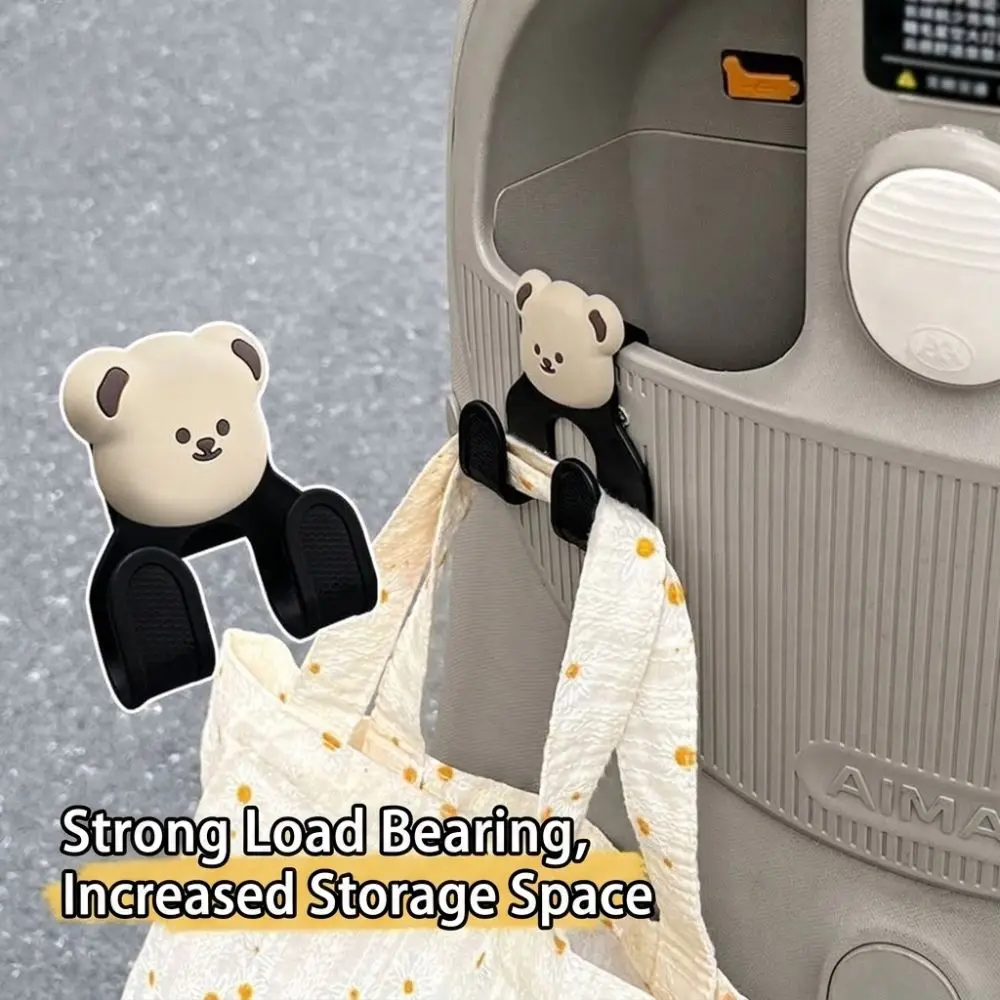 Dual Hooks Double Hook Storage Rack Clip On Cartoon Hanging Organizer Accessory Strong Load Bearing Compact Motorcycle Hook Rack