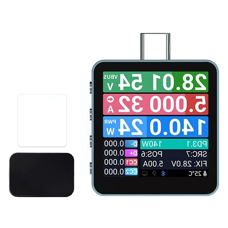 HLZS-Fast Charge Detection Trigger PD3.2 Battery Tester USB Tester C2 Digital Voltmeter Charging Power Detector