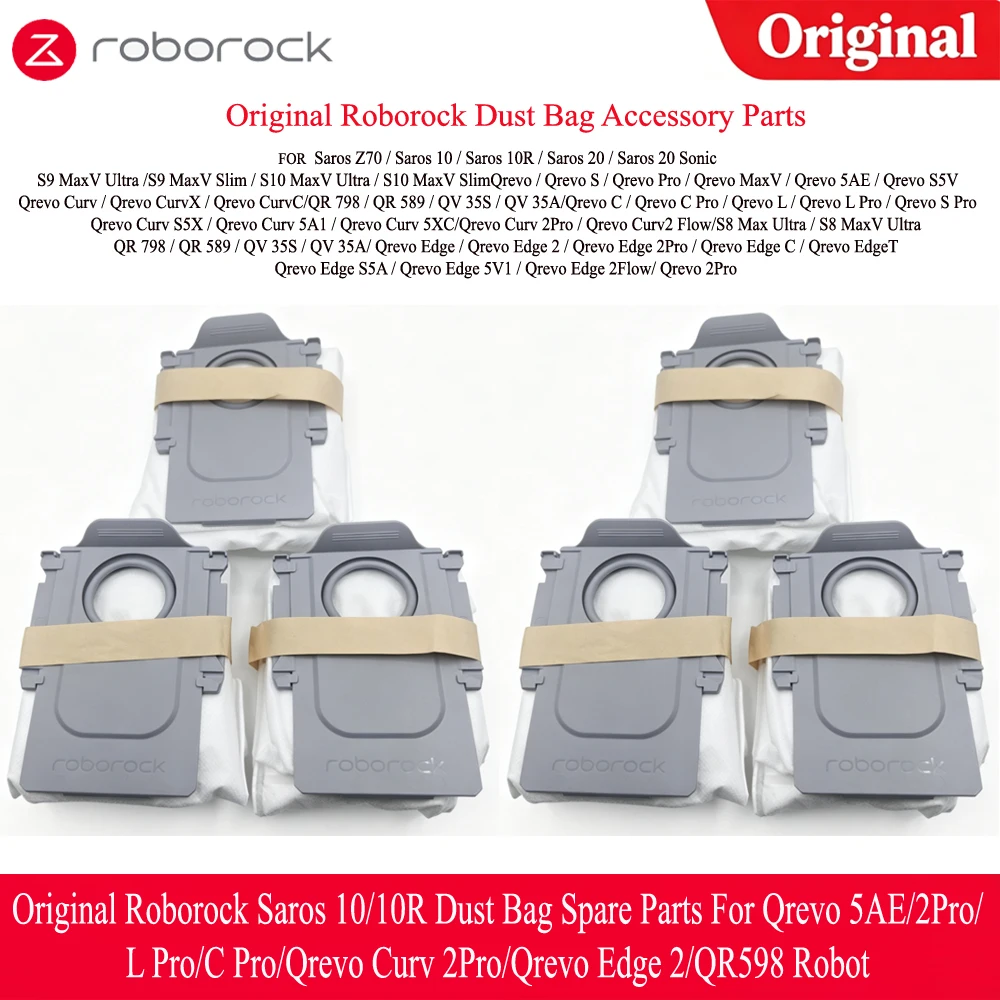 Original Roborock Saros 10/10R Dust Bag Spare Parts For Qrevo 5AE/2Pro/L Pro/C Pro/Qrevo Curv 2Pro/Qrevo Edge 2/QR598 Robot