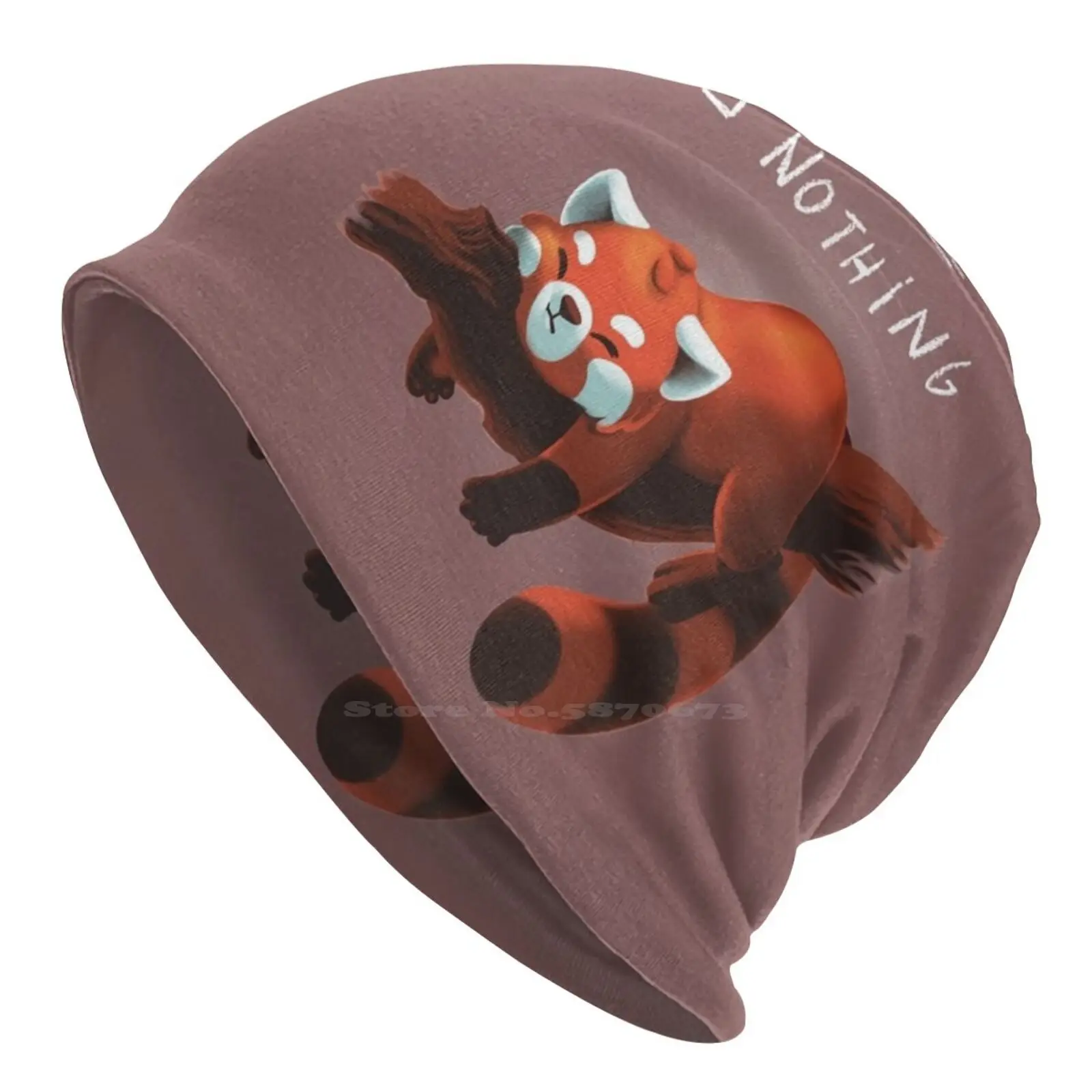 Red Panda Day-To Do List Nothing-Cute Fluffy Animal-Procrastinate Knitted Hat Warm Beanie Outdoor Caps Redpanda Lazy Cute