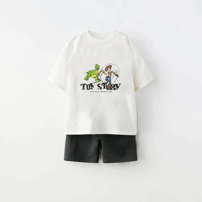 2pcs Kids Tracksuits Sets Disney Brand Fashion Clothing Baby Boy Clothes Sets Child Summer T-shirts + Shorts Toddler Boy Clothes image 5
