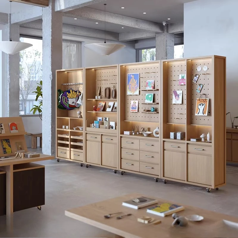 

Outdoor Camping Supplies Bookstore Wall Cabinet Travel Products Display Cabinet Product Display Rack