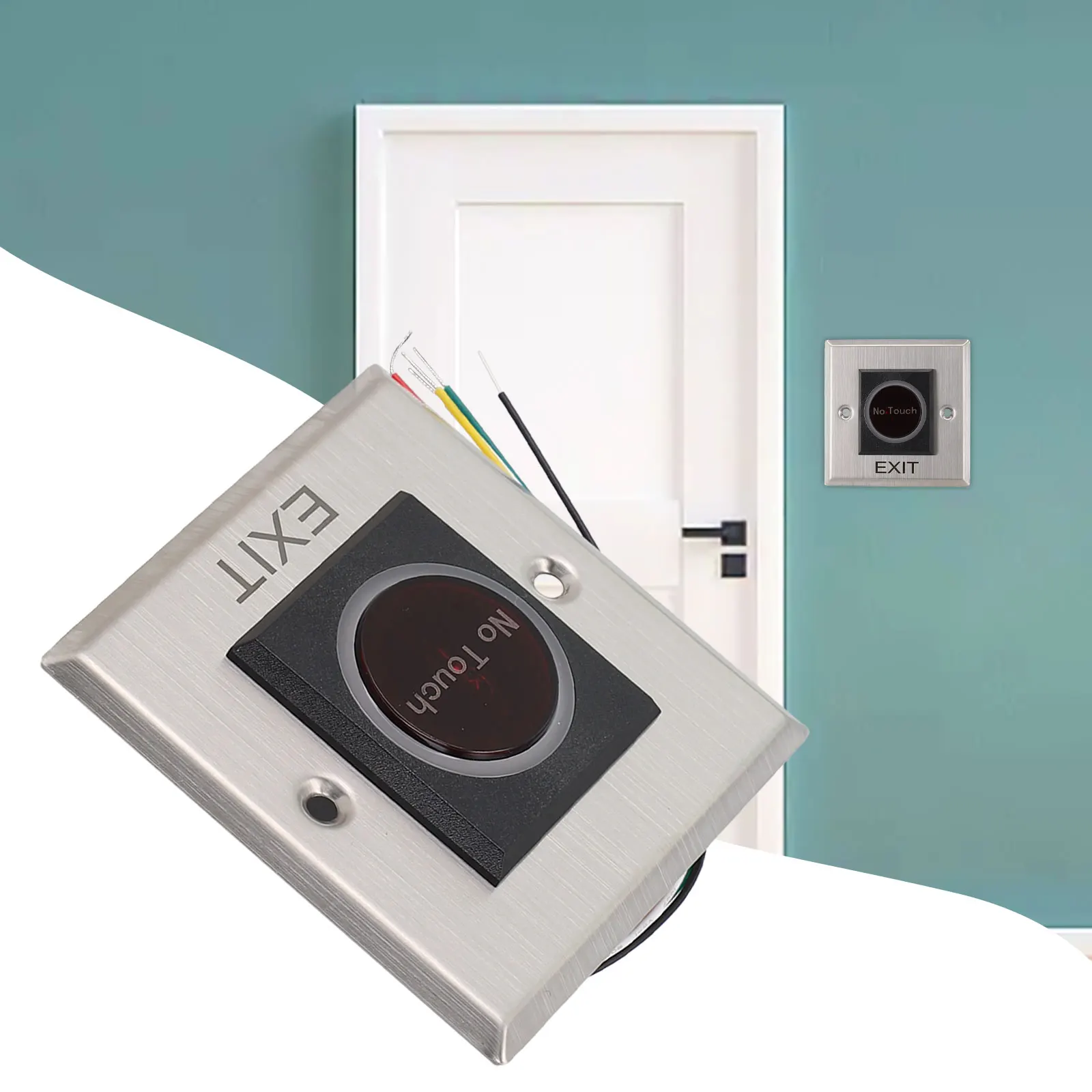 

Кнопочный переключатель Инфракрасный переключатель контроля доступа Без сенсорного выхода Индукционный дверной переключатель Индукционная кнопка переключателя