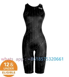 Girl Swimwear Child training Swimsuit Knee Competition Leg Suit Girls Sport Swim Suits Training Professional Racing Suit