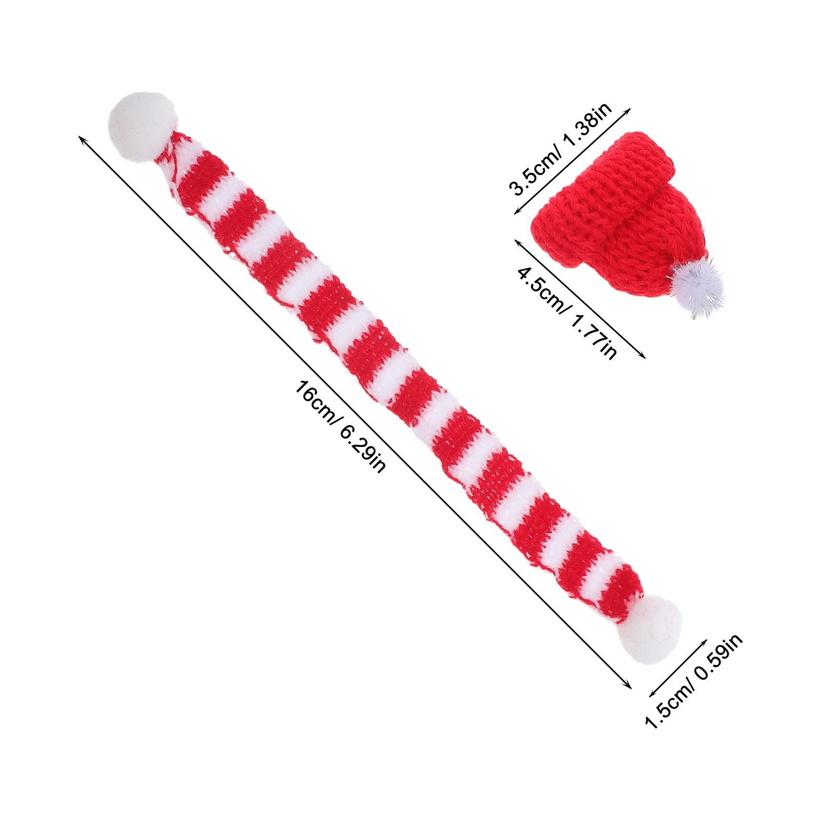 48Pcs Christmas Wine Bottle Hats Mini Knit Santa Caps Festive DIY Craft Decorations Home Party Tableware Holders