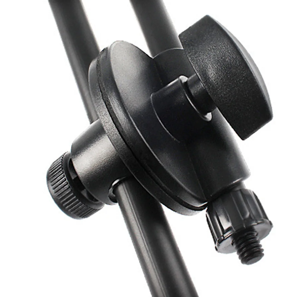 Tripod Microphone Stand Boom Mic Stand with 2 Mic Clip Holder Collapsible Adjustable Mic Bracket