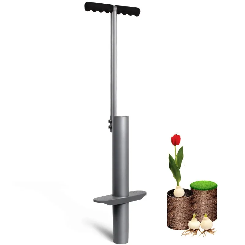 

Flower bulb Garden planting tool Steel belt T-handle, garden weeder or weeding tool
