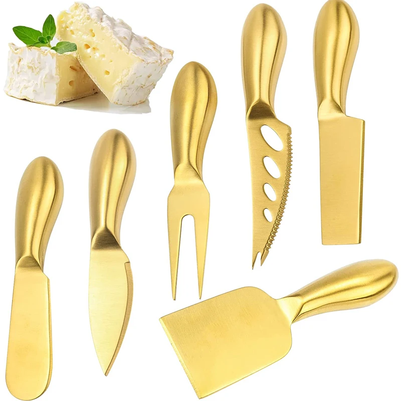 

Baking Kitchen 6-Piece Suit Stainless Steel Cream Spatula Cheese Knife Pronged Knife And Fork Cutter Slicer Butter Spreader Sets