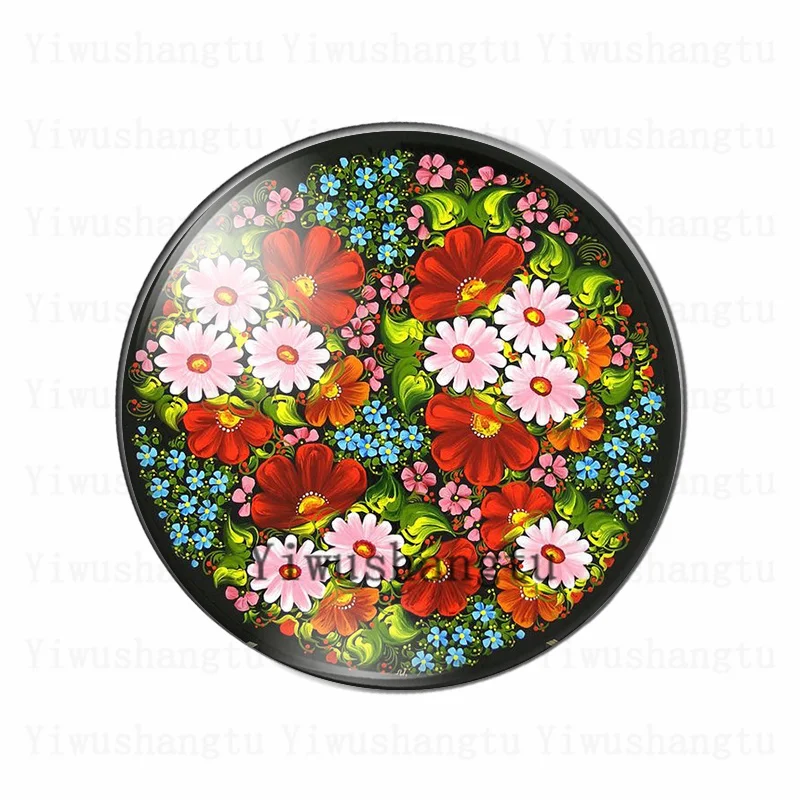 Beauty red flower rose background with flower 12mm/20mm/25mm/30mm photo glass cabochon demo flat back Making findings