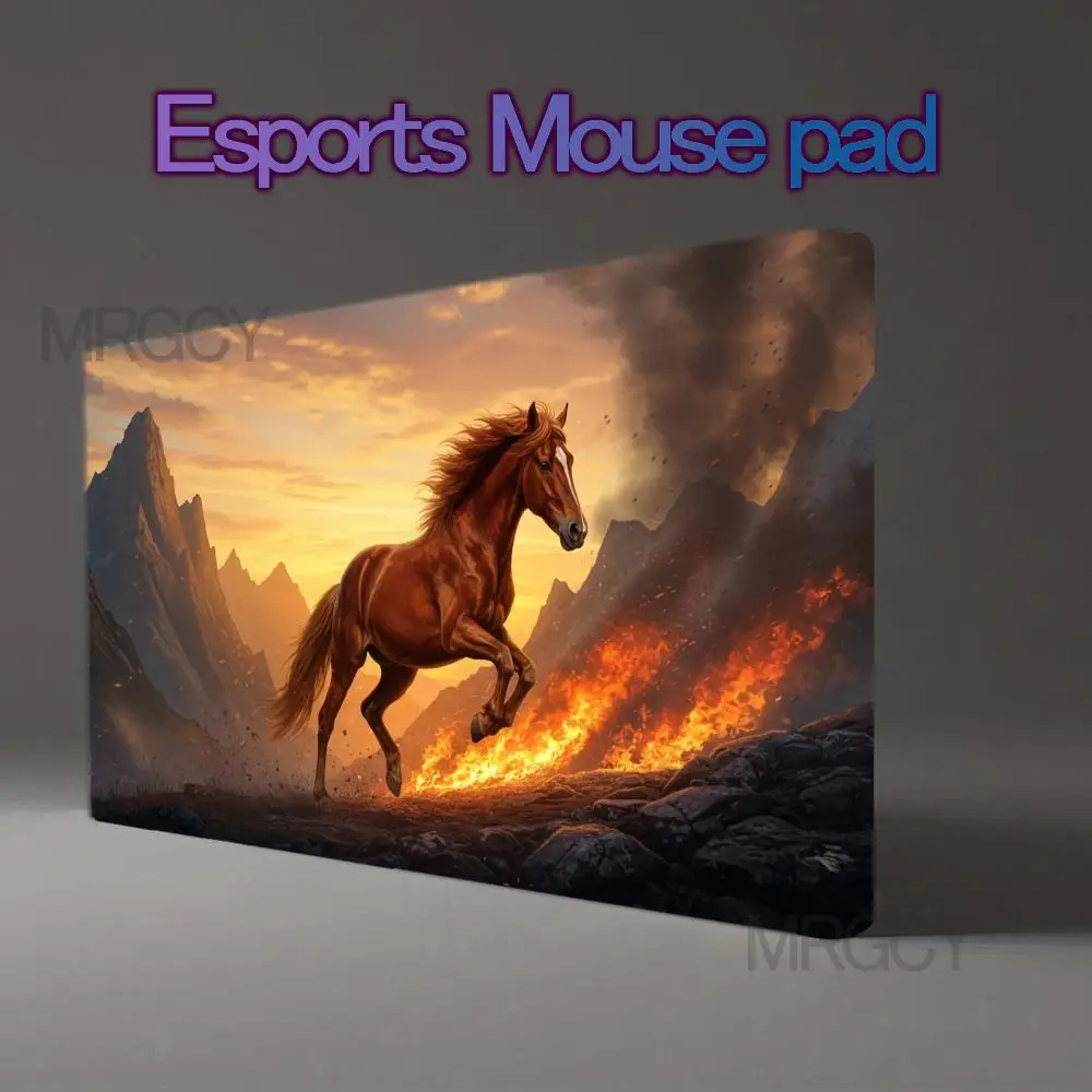 Running Horses Mouse Pad River Wild Galloping Horse Gamer XXL DeskMat XL Mousepad Non-Slip Soft Natural Rubber Laptop Table Mat