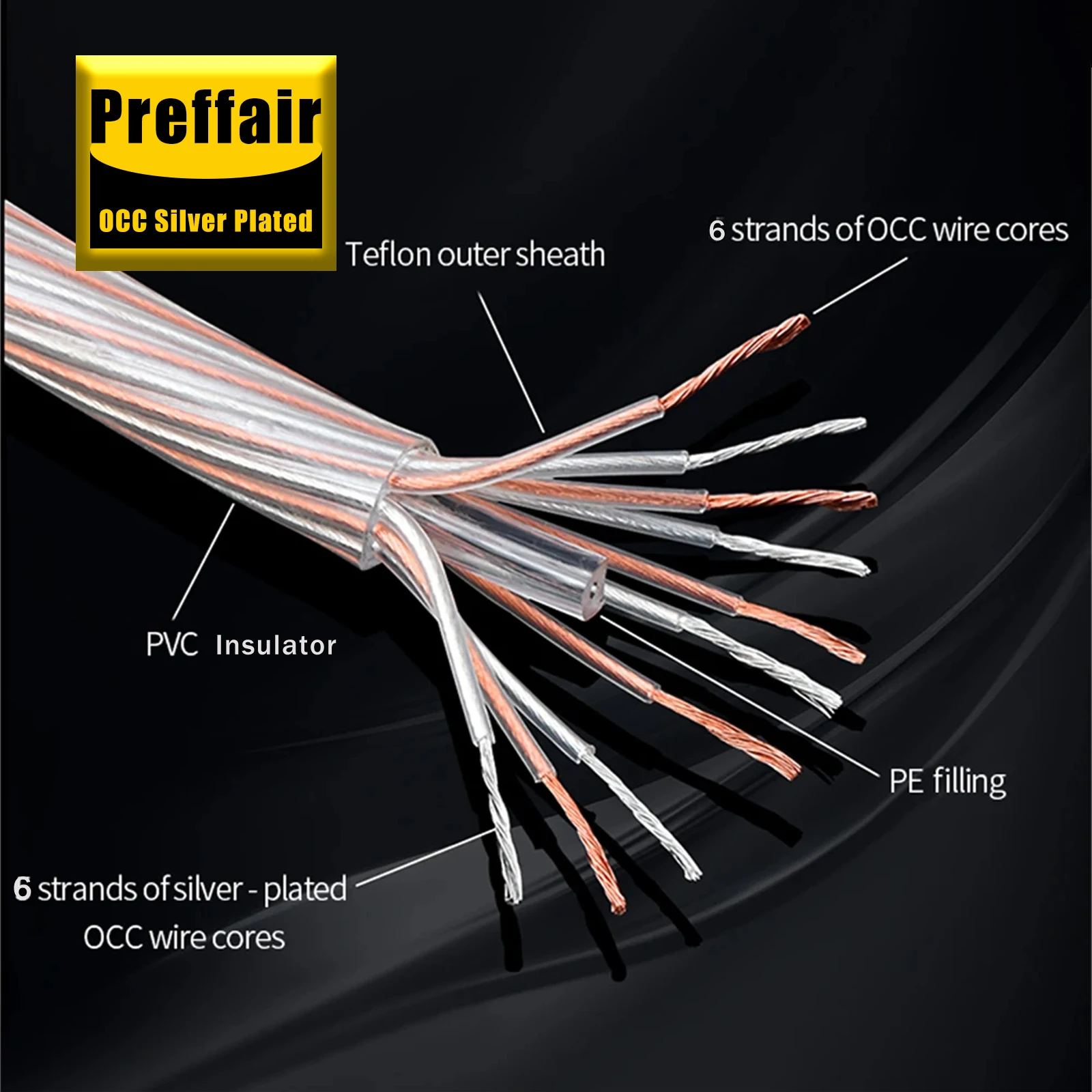 Cabo ethernet hifi cat8 occ banhado a prata 40gbps 2000mhz velocidade rj45 lan cabo de remendo de rede para switch notebook home theater tv