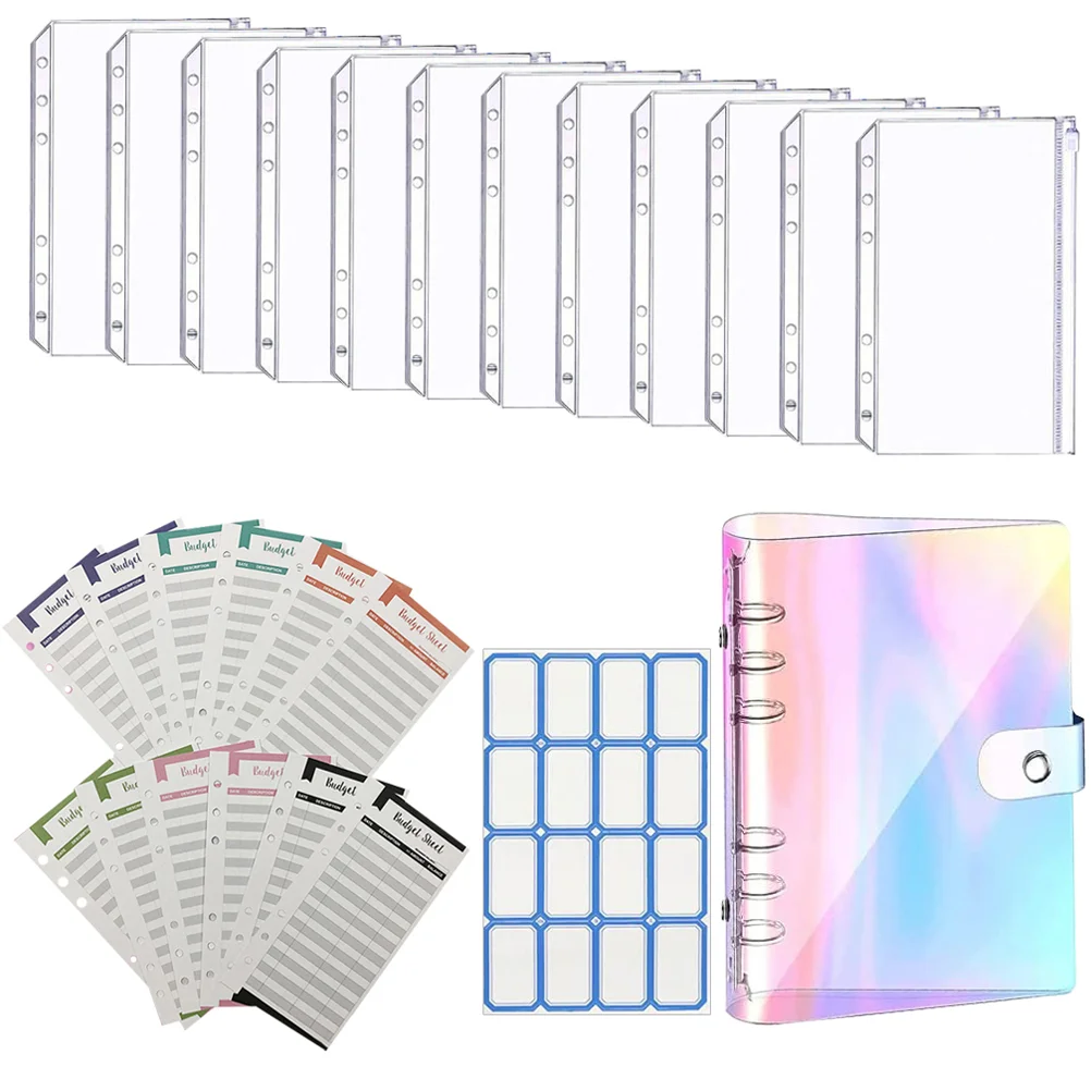 Soft Pvc Money Saving Binder Ledger Books for Bookkeeping Budget The Notebook with Zipper Planner