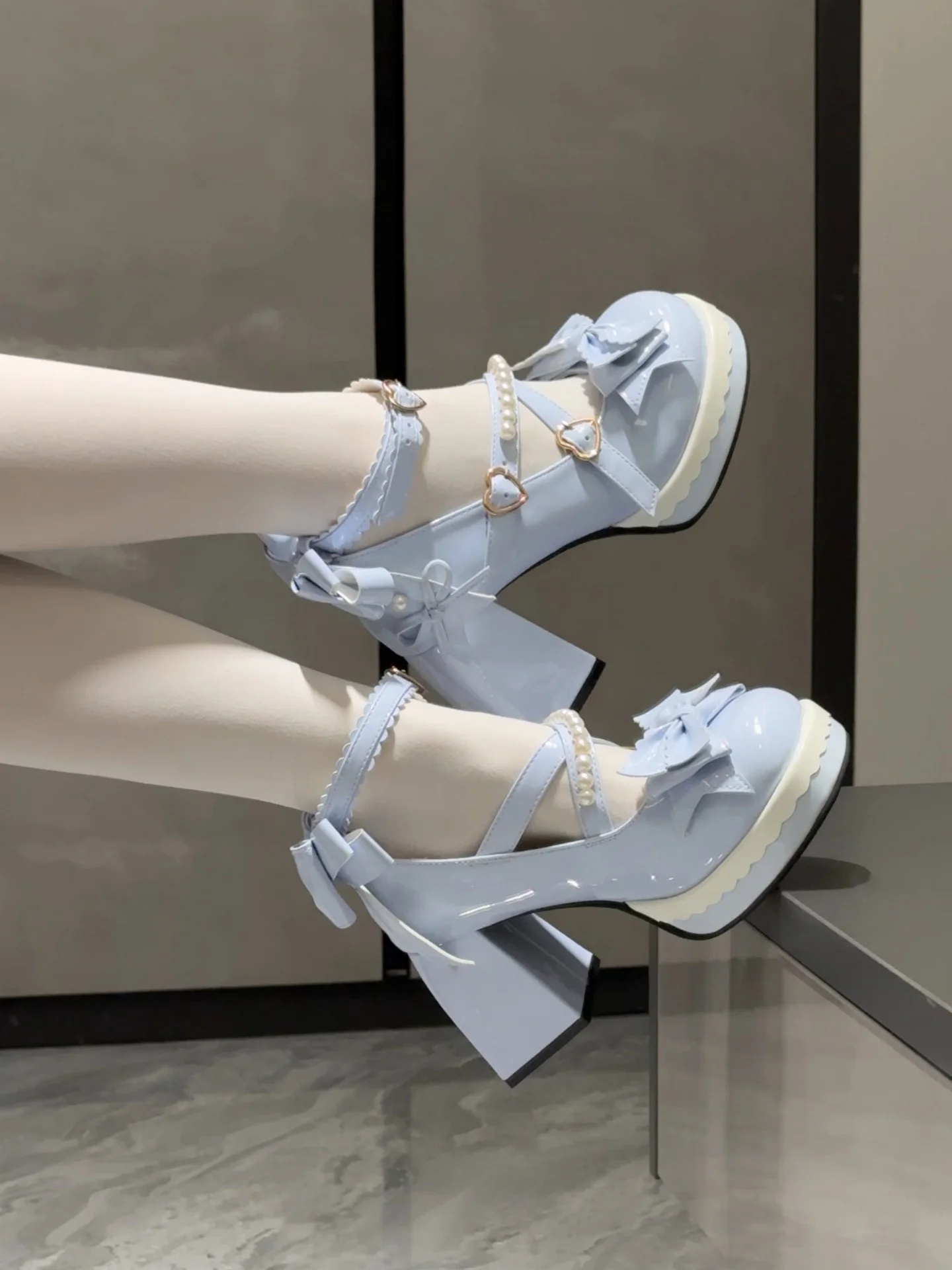 Witch's Night Original High Heels Lolita Japanese Students Cute Lolita Elegant Sweet Round Head Women's Shoes