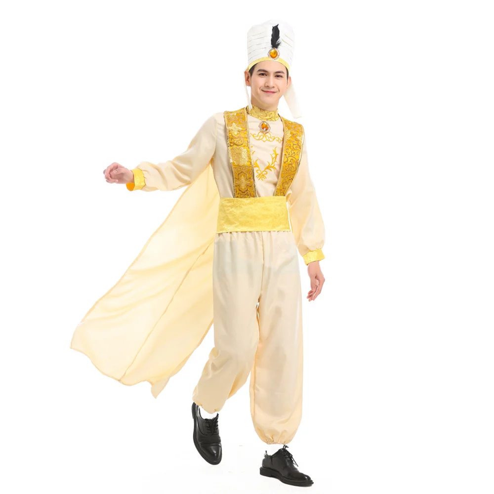 Anime Lamp Prins Kostuum Outfit Voor Volwassen Man Set/Hoed Halloween Carnaval Party Film Schattig Cosplay Kostuum