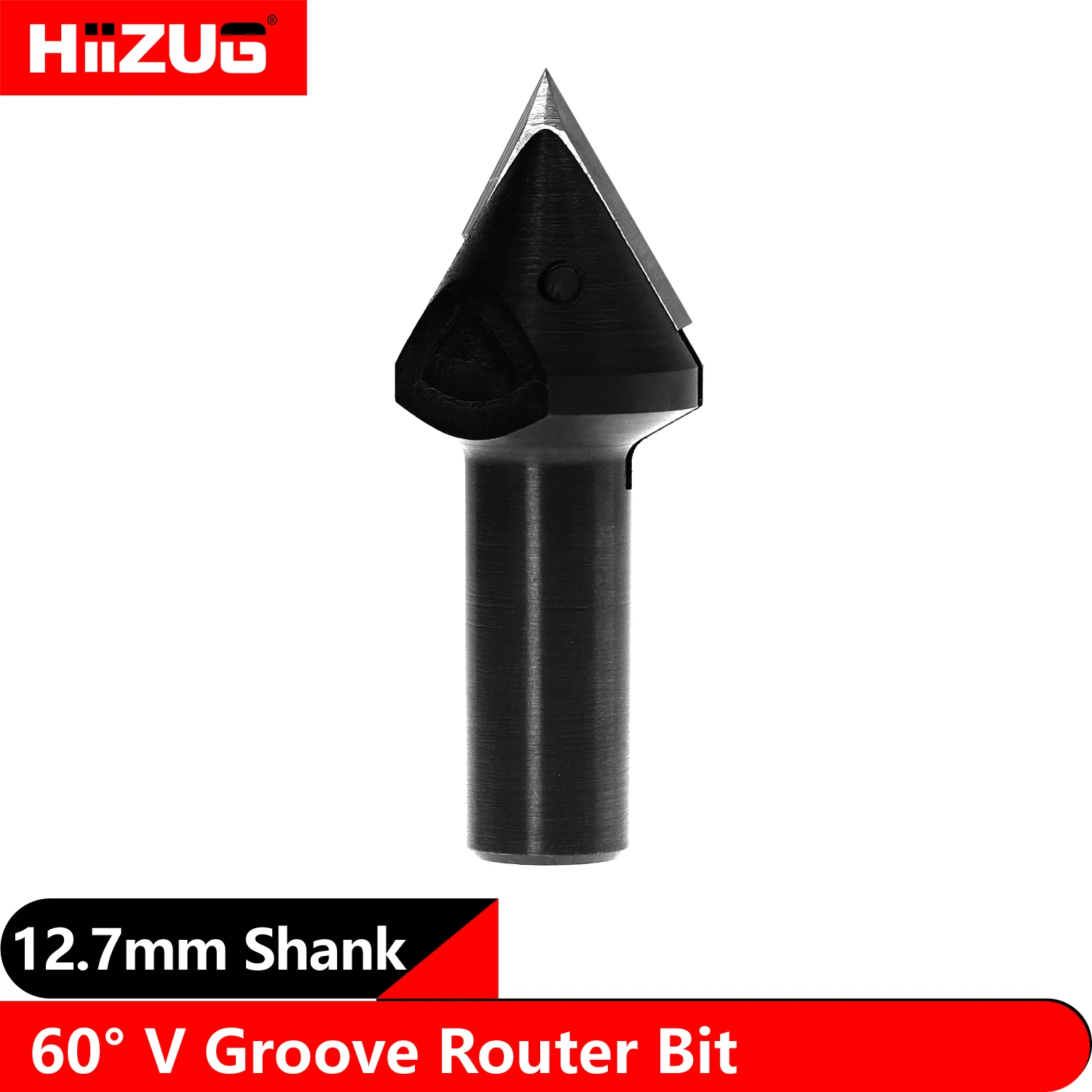 

12.7mm Shank V Groove Router Bit 60 Degree, CNC Router Bit Wood Carving Tool with Carbide Insert for Engraving Carving Milling