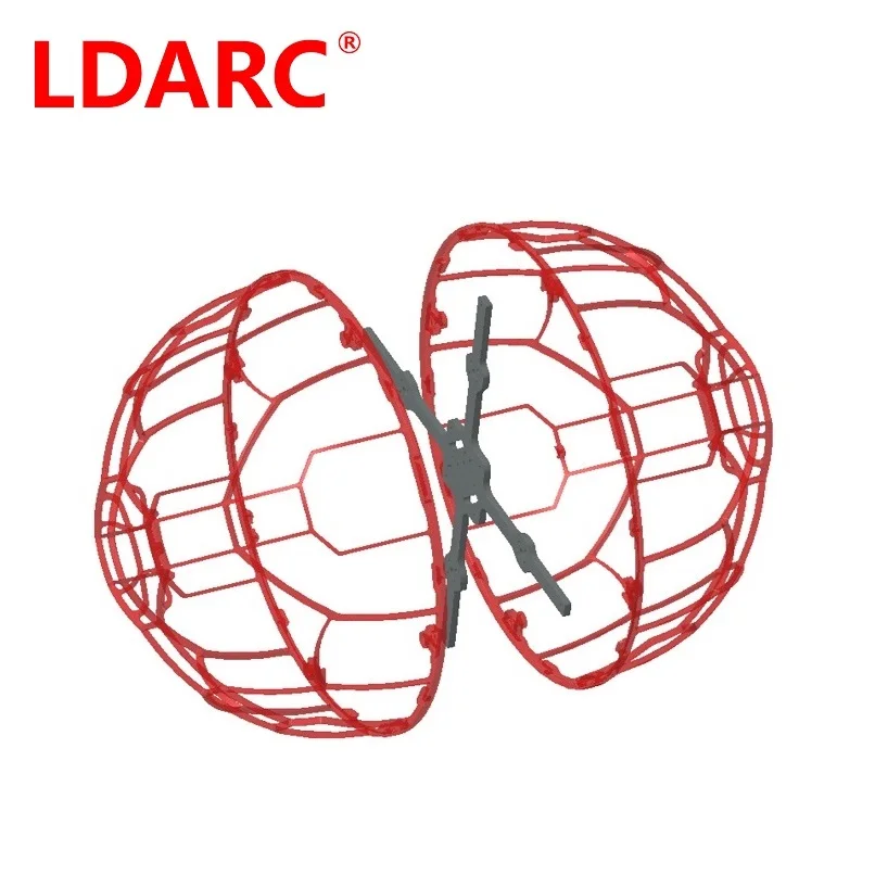 ZESTAW dronów piłkarskich LDARC Średnica 200 mm Rama kartonowa Piłka ochronna Pokrywa Klatka