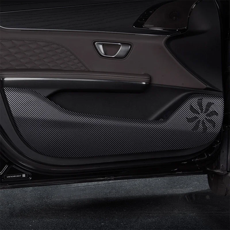 

For BYD HAN EV DM-i 2022-2025 PU Leather Car Door Anti Kick Pad Protection Stickers Cover Protector Trim Film Auto Accessories