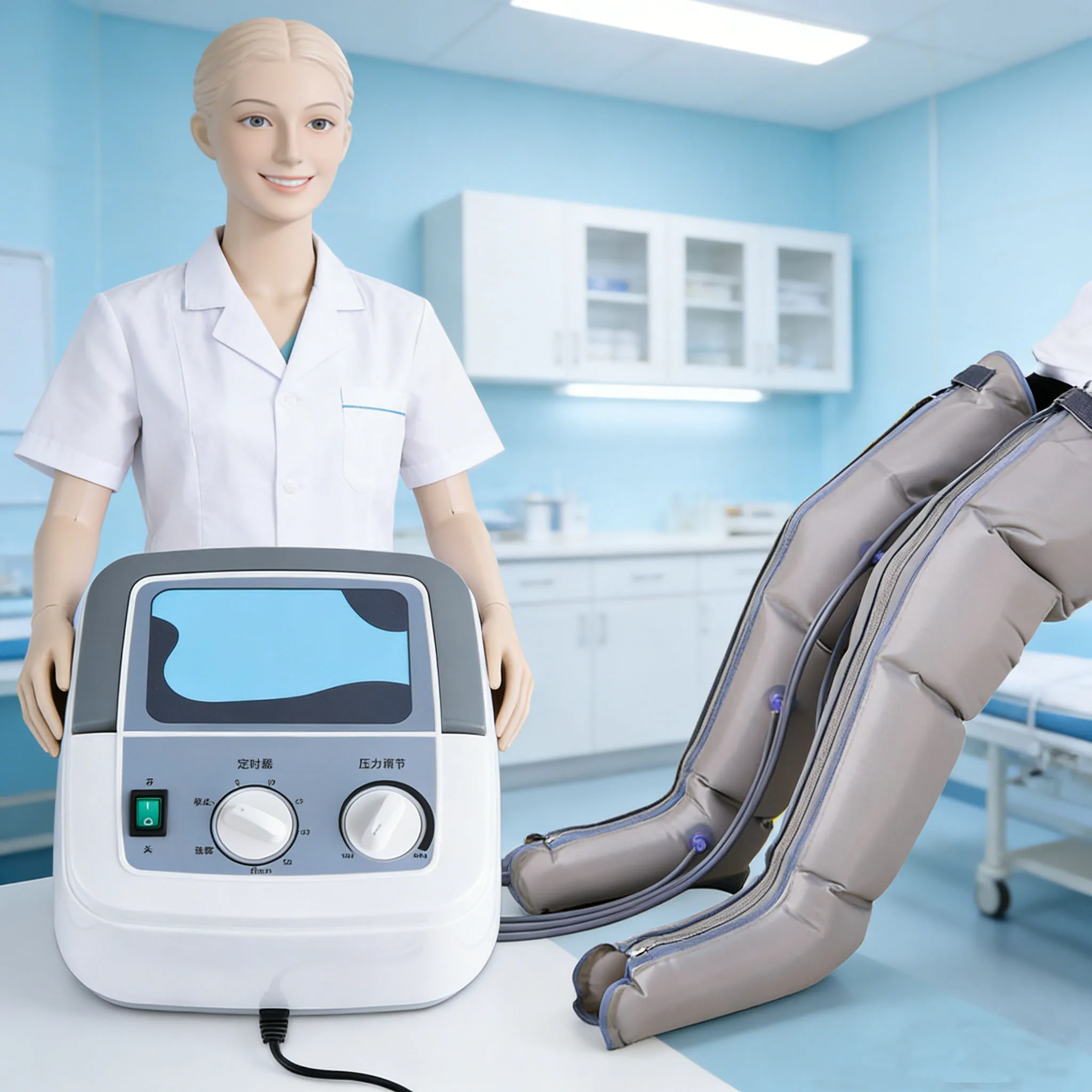 

6-секционный воздушный компрессионный массажер для ног, талии, рук, ног, обертывание для ног, лодыжки, массажер для икр, акция, уход за кровообращением тела