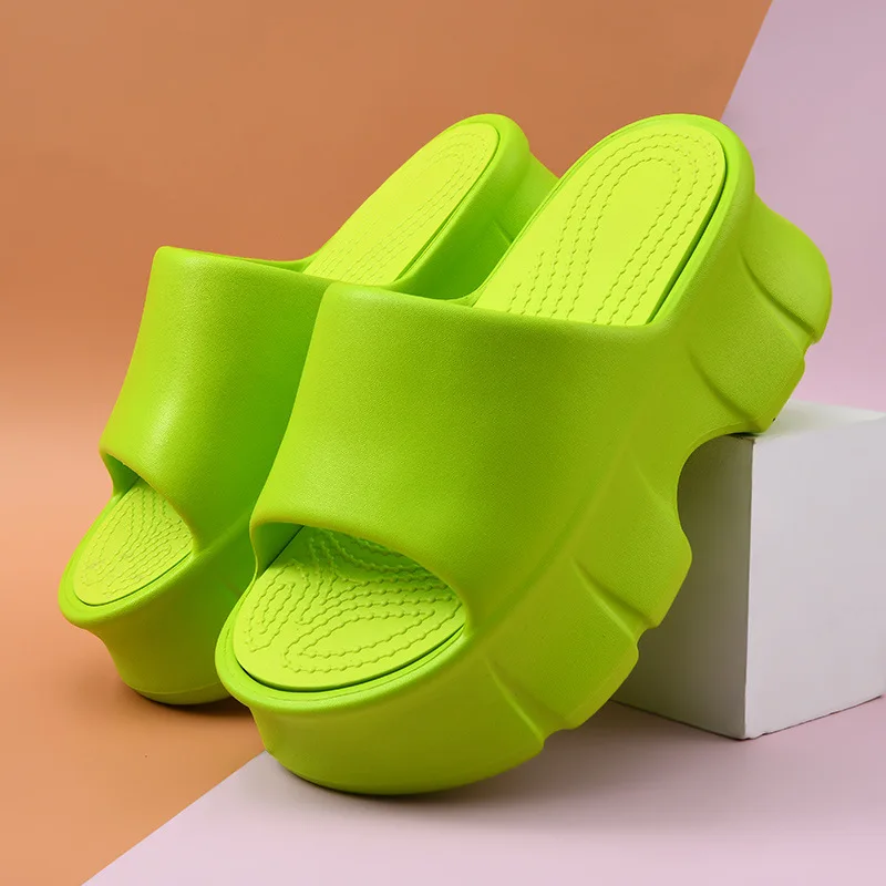 New 5.5 cm heel slipper women's summer garden clogs ladies slides flip flop woman platform EVA slipper outdoor beach drag shoes - Image 2