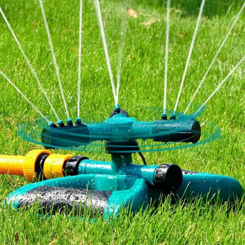 Sprinklers For Yard, Lawn Sprinkler With 360-Degree Rotation 3-Arm Style, Home Plant Automatic Irrigation System