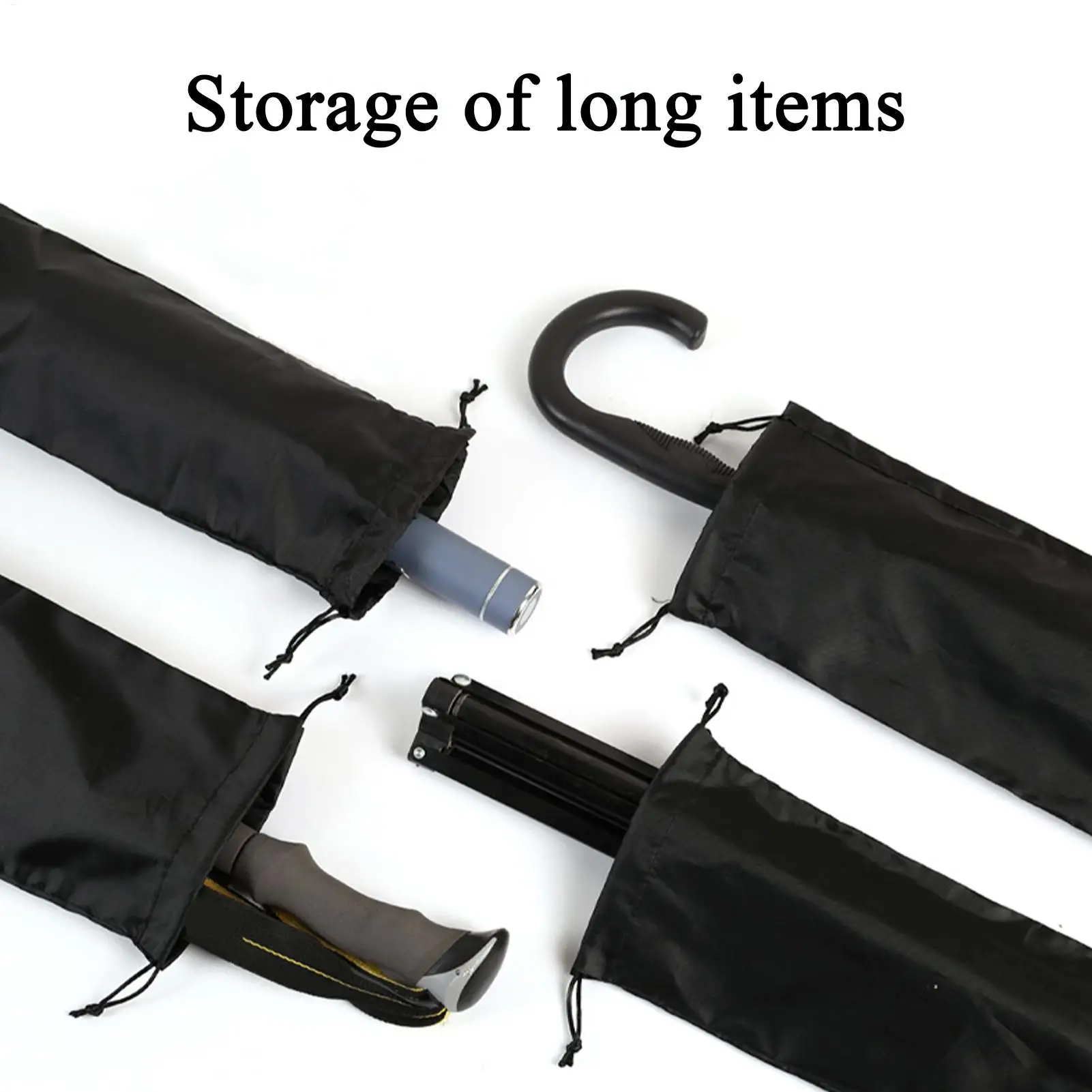 Drawstring Pull String Storage Bag Fast Drying Carrying Pouch For Camping Hiking Fishing Tent Pole Umbrella Outdoor Travel
