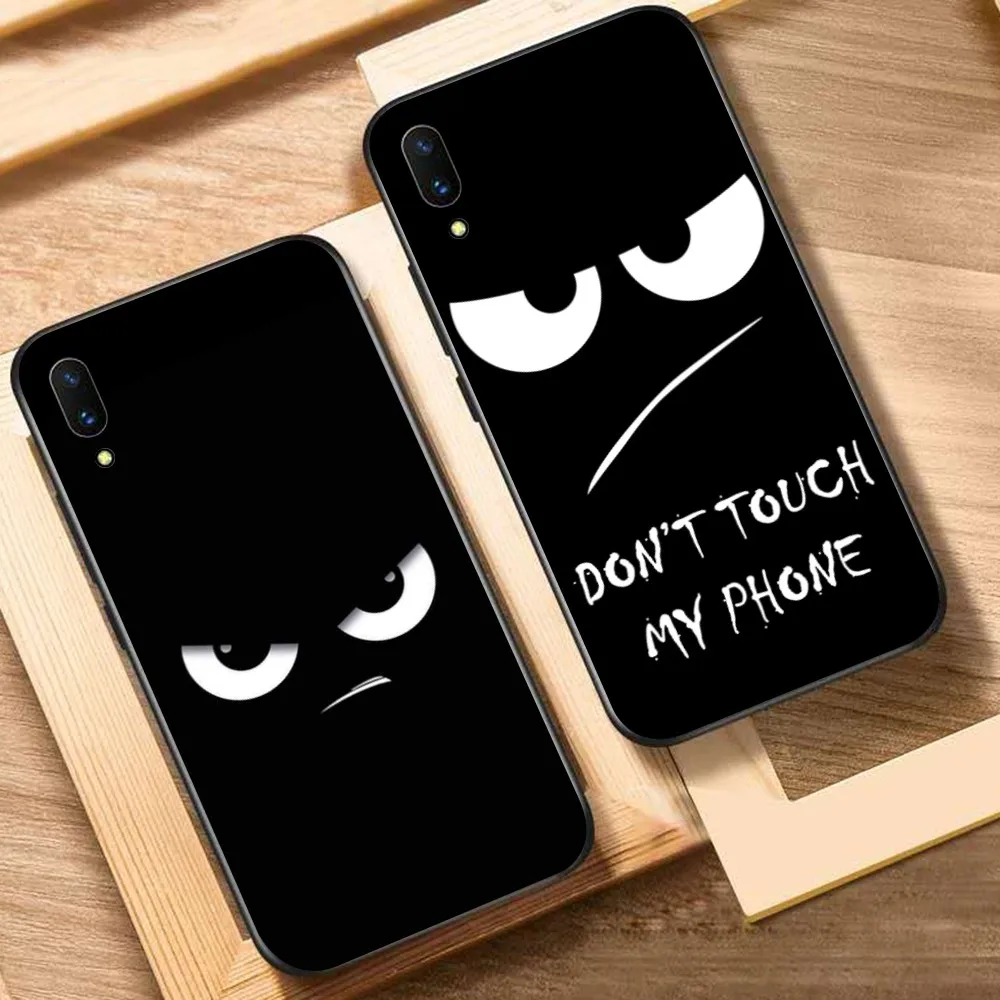 Dark Style Expression Black Phone Case For Huawei Y9 6 7 5 Prime Enjoy 7s 7 8 plus 7a 9e 9plus 8E Lite Psmart Shell