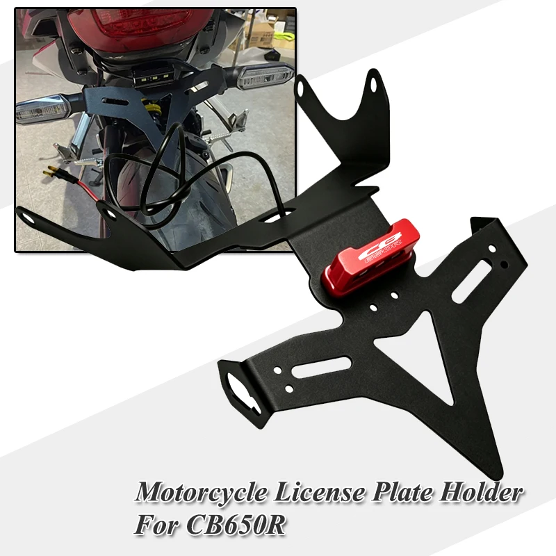 

For Honda CB650R CB 650R 2021-2024 Motorcycle License Plate Holder Light Tail Tidy Fender Eliminator Registration Plate Bracket
