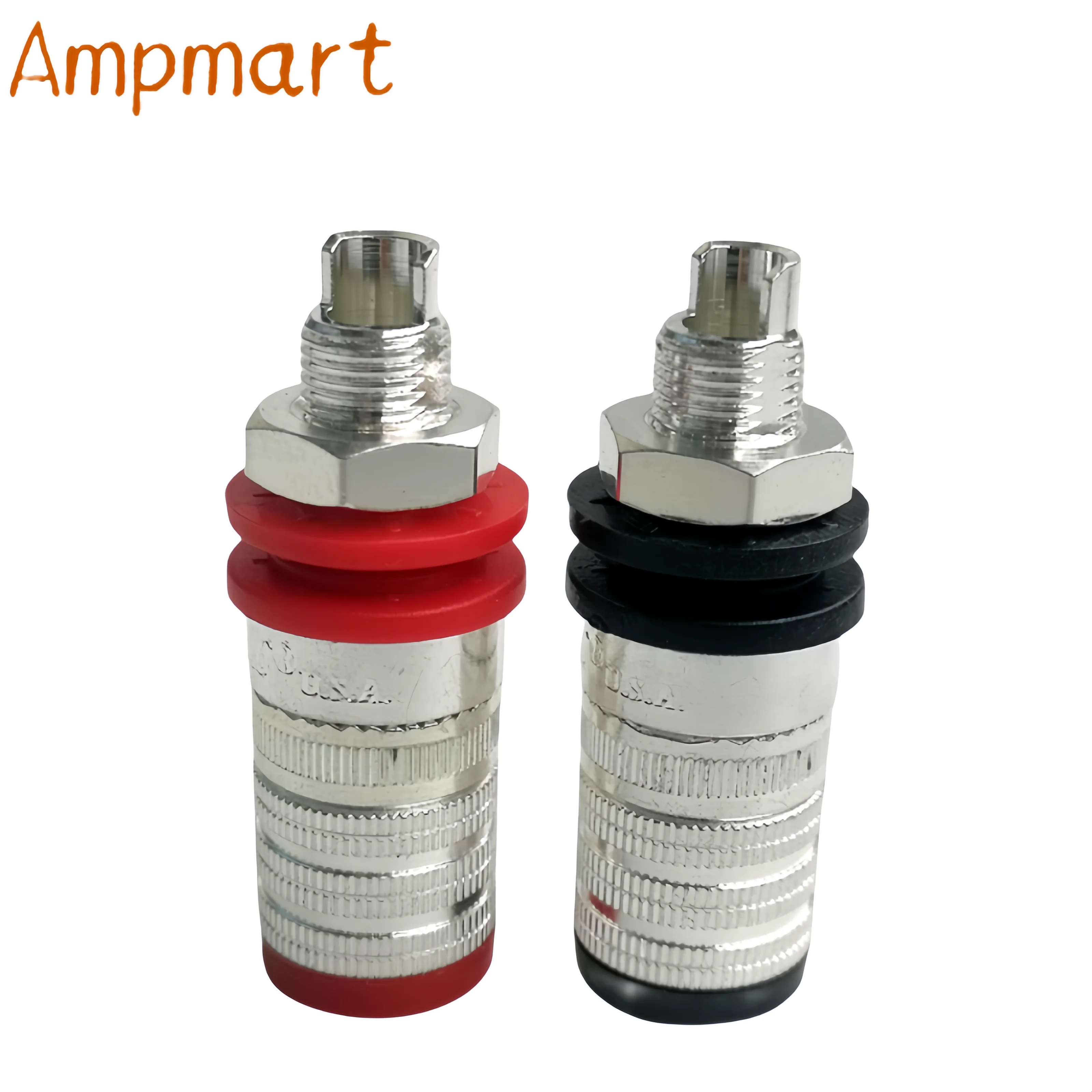 Ampmart Horn Wiring Terminal CMC 838-S Pure Copper Silver Plated RCA Wiring Terminals Power Amplifier Wiring Terminals