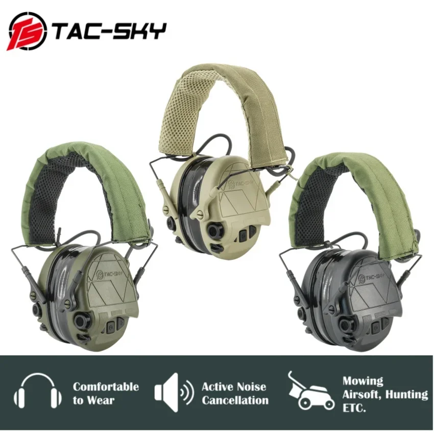 

TAC-SKY Tactical TAC300 Shooting Headset，Electronic Shooting Ear Protection Headphones,Noise Canceling Airsoft Hunting Earmuffs