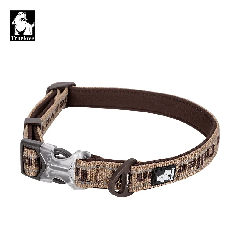 TRUELOVE Pet Collar Easy To Put On TLC5272 Three-position Buckle Adjustment System Nylon Webbing 3M Reflective Material