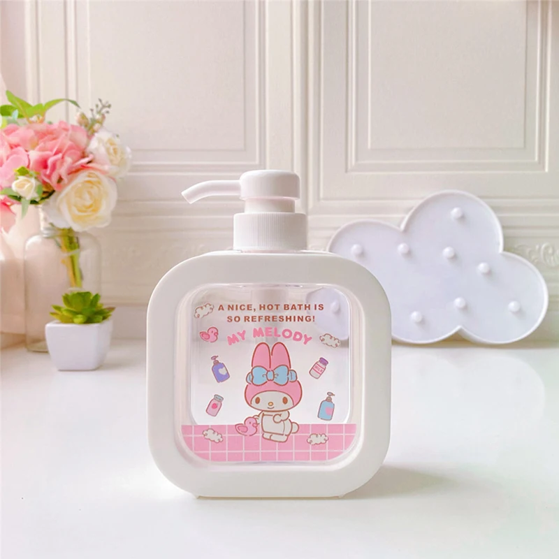 Hello Kitty Sanrio Kawaii Anime Kuromi My Melody Separate Bottling Girl Heart Cartoon Cute Press Bottle Lotion Bottle Kid Gift