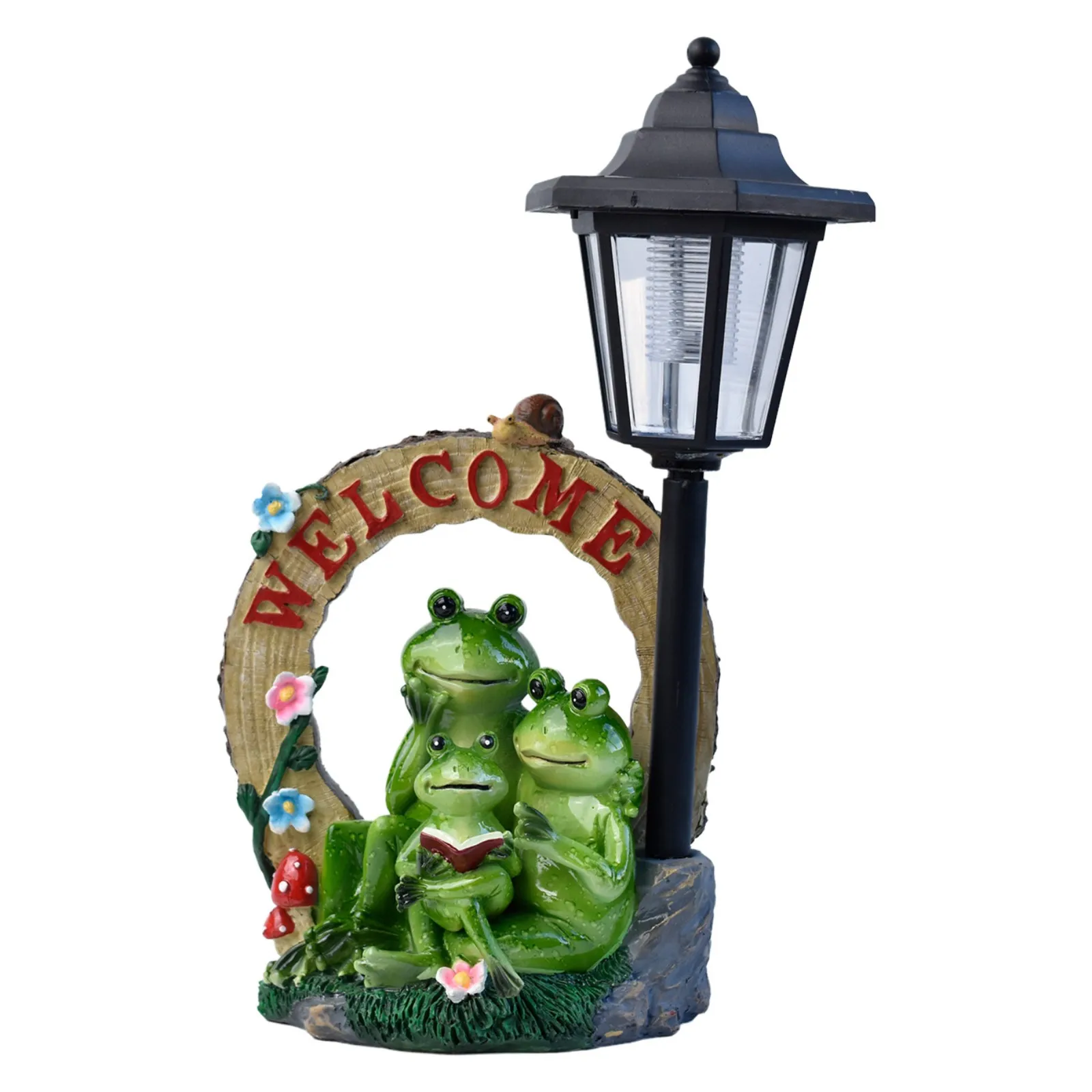 

Solar Resin Ornament Outdoor Garden Courtyard Simulation Animal Welcome Sign Decoration Ornament Garden Lighting Christmas Gift