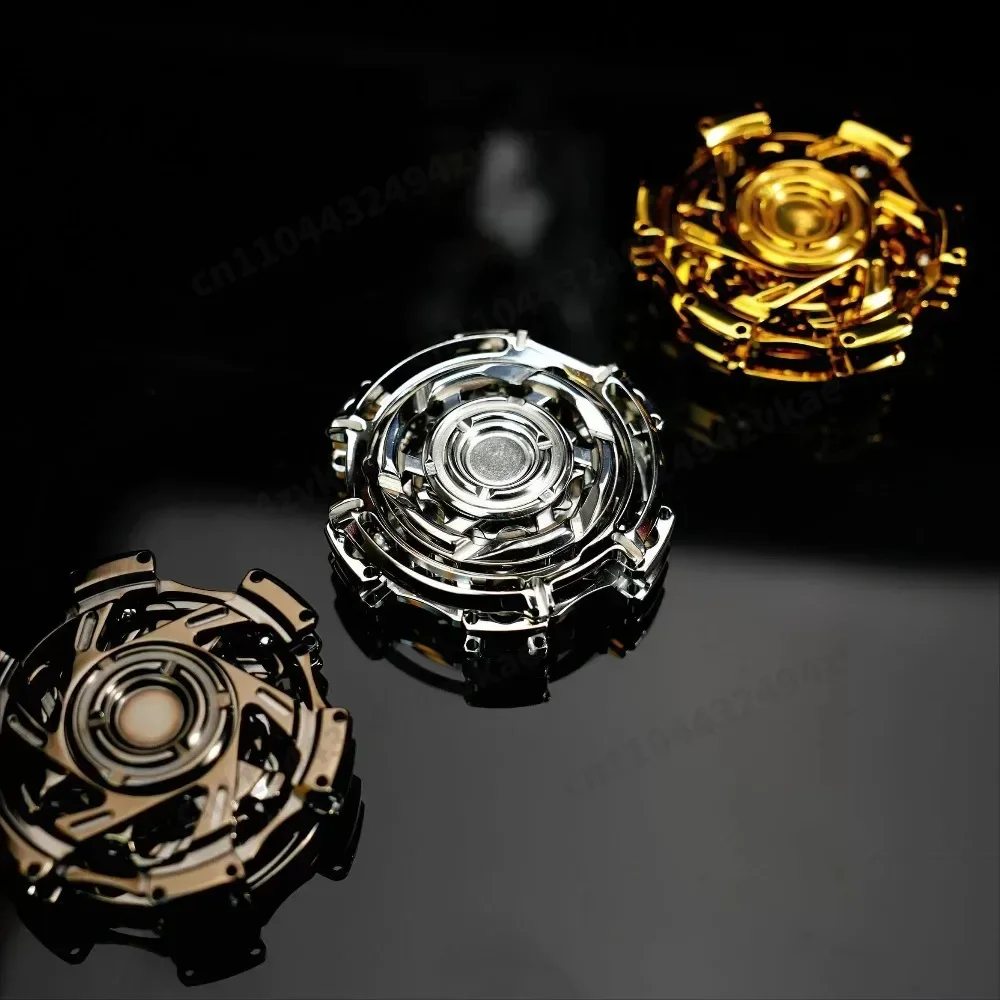 5‑Axis Metal Fidget Ring with Tuning Fork Sound, EDC Spinner & Slider Stress Relief Toy Complex Multi‑Layer Decompression Gadge
