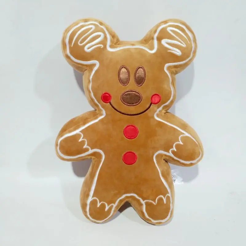 

Disneygingerbread Man Mickey Minnie Plush Toy Bag Pendant Stuffed Anime Biscuit Plushies Cuddly Cookie Doll Home Decor Xmas Gift