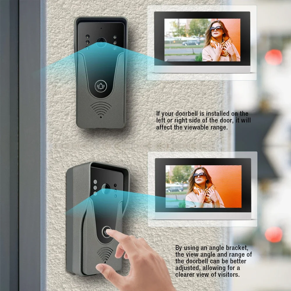 Hayway 10 " Tuya WiFI Smart 1080P Home Video Intercom System With Mobile Detection IPS Full Touch Monitor Support one-key Unlock