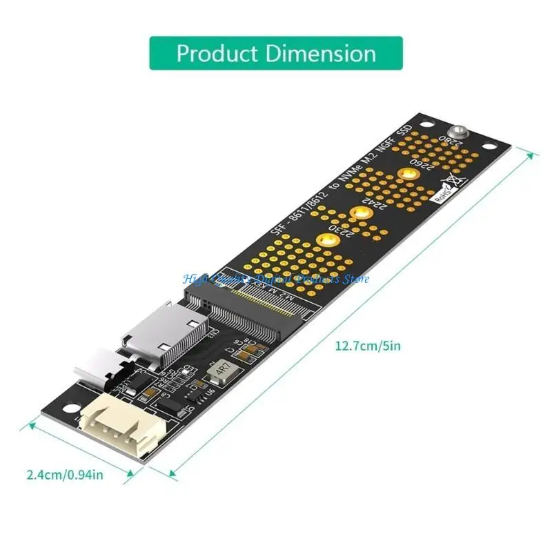 U2JE M.2 NVMe SSD إلى SFF 8611 بطاقة محول اتصال قوي لمحول واجهات الكمبيوتر المتانة #6