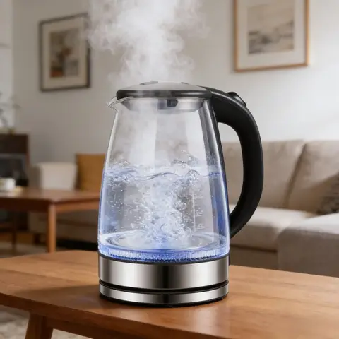 2L Electric Glass Kettle - Borosilicate Cordless Tea Pot with Heating Base, Boiling Water Heater, LED Indicator, Auto Shut-Off