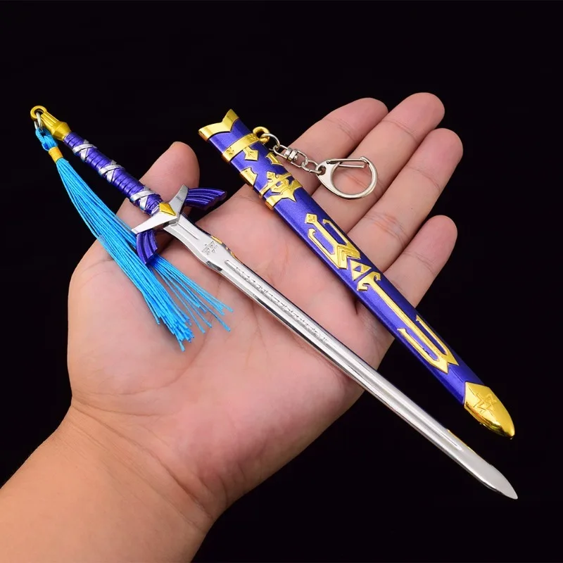 Metal Master Sword Weapon, Periféricos de Jogo, Link Skyward Sword, Chaveiro Katana, Acessórios, Presentes para Rapazes, Coleções, 23cm