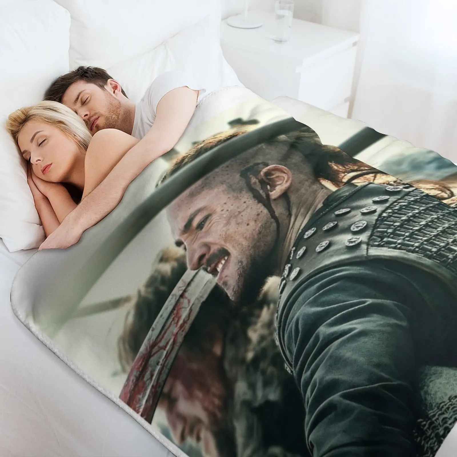 Selimut Sofa Uhtred dari The Last Kingdom, Selimut Tebal untuk Tidur, Selimut Mewah Custom