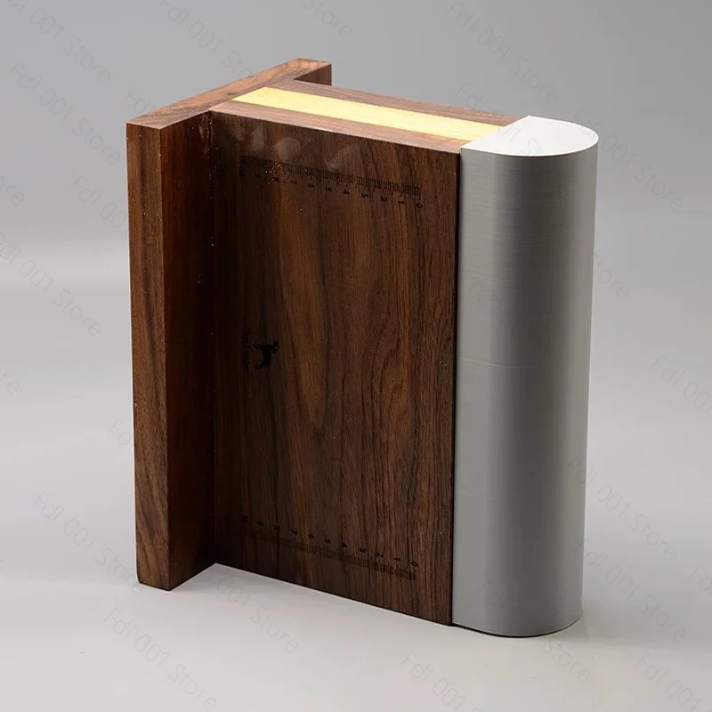 North American Black Walnut + Gray Wood PLA bag cover-GEJI handmade leather craft bent edge mold