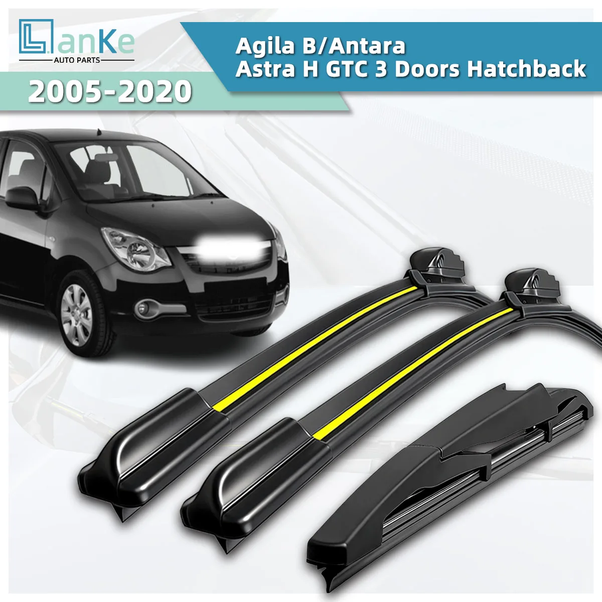

Suitable For Opel/Vauxhall Agila B/Antara/Astra H Gtc 3 Doors Hatchback(2005-2020)Car Wiper Front Windshield Bidirectional Wiper